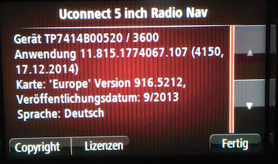 Update uConnect Navigation
